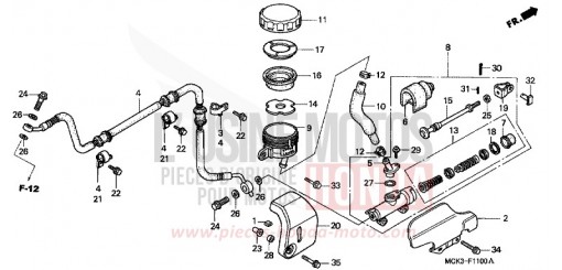 MAITRE-CYLINDRE FREIN AR. VT1100C22 de 2002